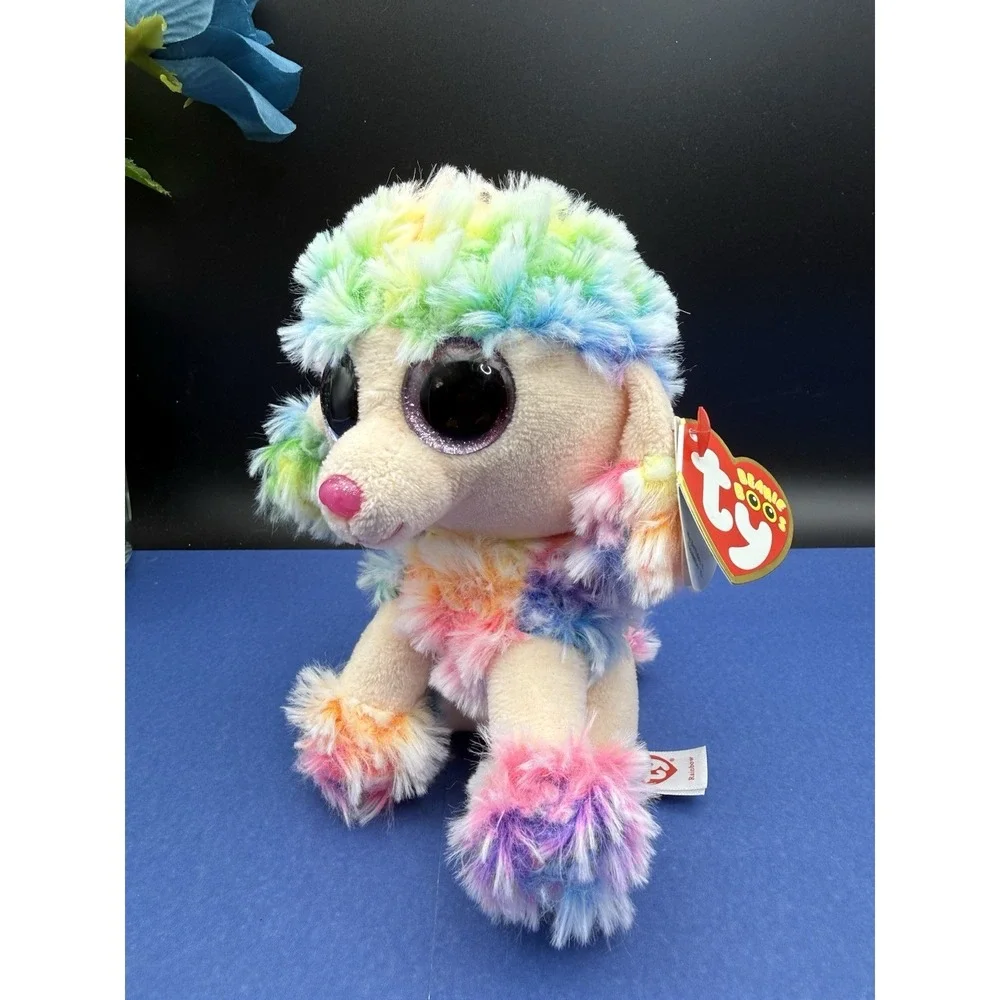 Ty Beanie Boos Rainbow‎ Poodle Dog 6